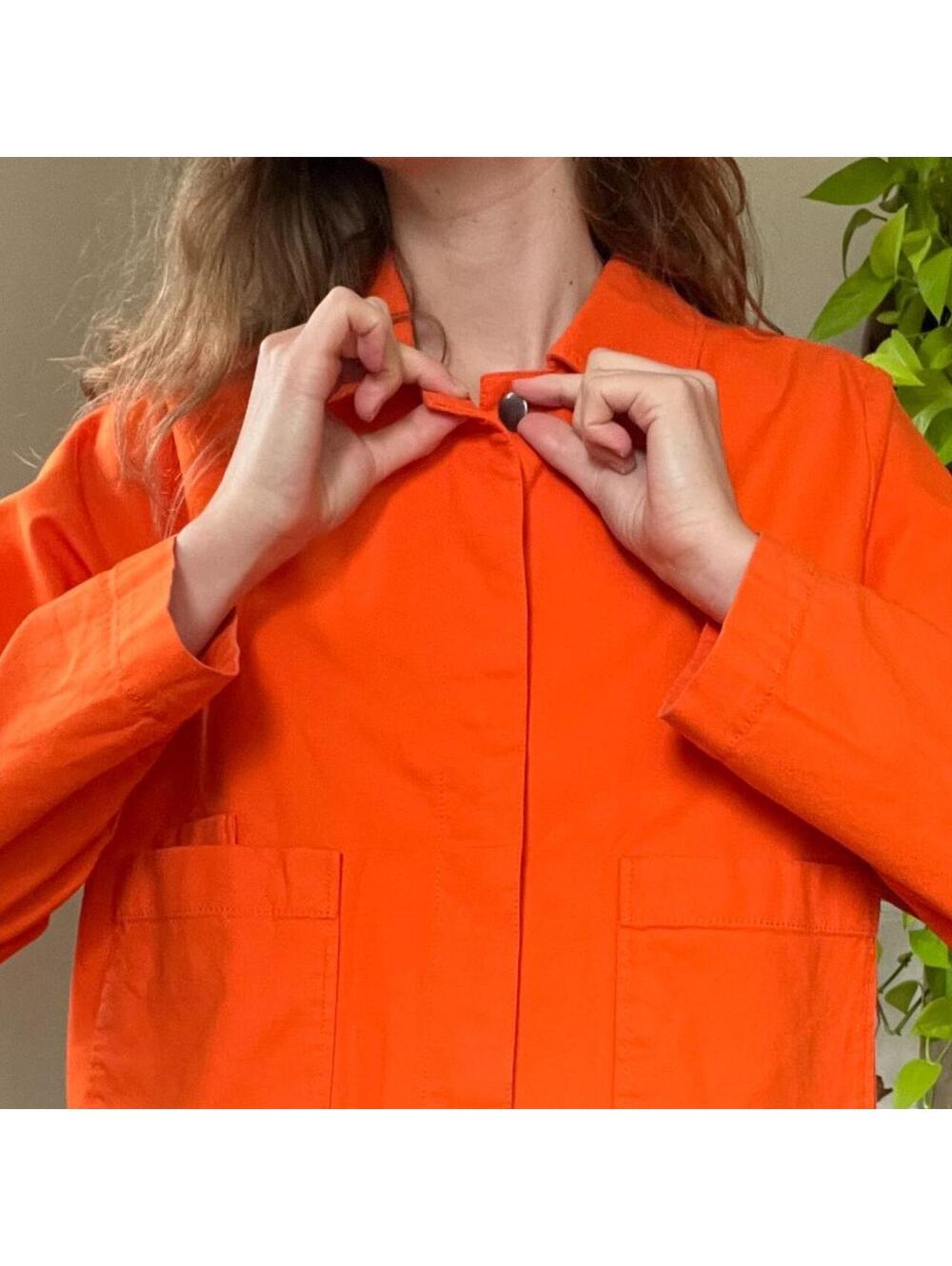 COS - Boxy Worker Jacket - Orange - Picture 3 of 8